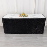 Elevate Your Event Decor with the Black Premium Big Payette Sequin Table Skirt