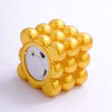 Metallic Gold Bubble Cube Decorative Candles