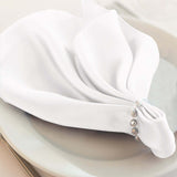 White Scuba Polyester Cloth Napkins White Scuba Polyester Cloth Napkins