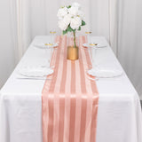 Elevate Your Event with the Dusty Rose Satin Stripe Table Runner