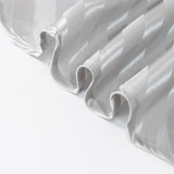 Create an Enchanting Dining Experience with the Silver Satin Stripe Tablecloth
