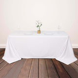 White Scuba Polyester Tablecloth